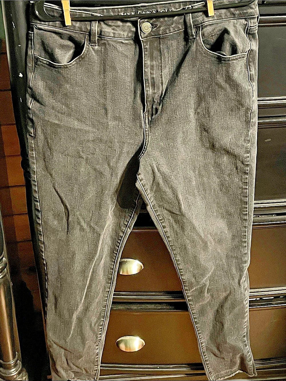 American Eagle Outfitters AE High-Rise Skinny Jean Black Denim Jegging